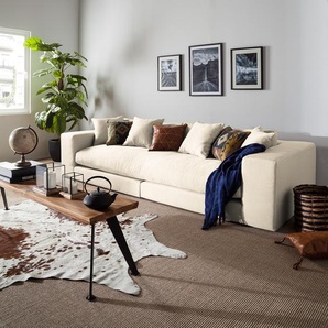 Bigsofa Winwick Webstoff Beige/Creme Webstoff 295 x 68 x 122cm Modern