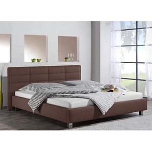 loftscape Polsterbett Parsberg 180x200 cm Webstoff Braun Modern