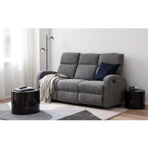 loftscape Relaxsofa Grandhan 3-Sitzer Grau Microfaser 181x102x88 cm (BxHxT) Modern