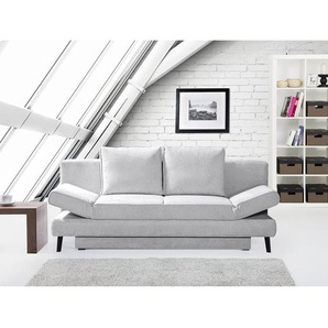 loftscape Schlafsofa Salen III Hellgrau Webstoff 200x85x90 cm mit Schlaffunktion und Bettkasten