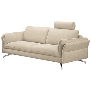 loftscape Sofa Enrico 2,5-Sitzer Beige Webstoff 192x83x95 cm (BxHxT) Modern