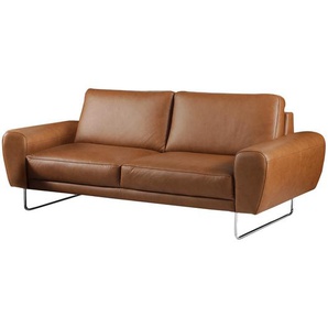 loftscape Sofa Kerman 2-Sitzer Cognac Echtleder 177x83x95 cm