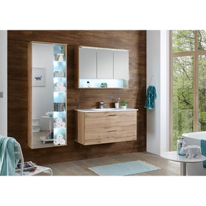 loftscape Spiegelschrank Lombos Spanplatte Wildeiche Dekor 99x70x23 cm (BxHxT)