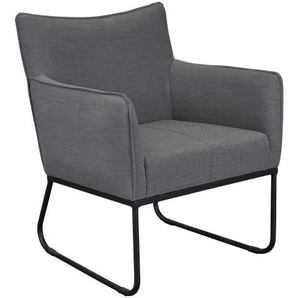LOMA Armlehnenstuhl, Bezug: Solution-Dyed Acrylstoff anthrazit, Gestell: Alu anthrazit