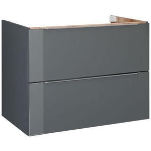 Lomadox - Waschtischunterschrank 80 cm Hochglanz grau AMARILLO-147-GREY, b/h/t: 79,7/60,0/45,7 cm