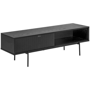 Lomoco Lowboard , Schwarz , Metall , 140x44.5x40 cm , Reach , Wohnzimmer, Wohnwände, Lowboards