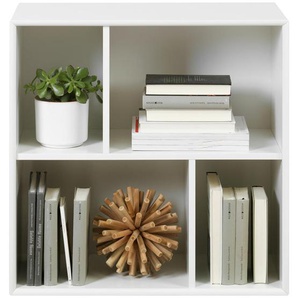 Lomoco Regal, Weiß, Holzwerkstoff, 70x70x32 cm, stehend, Arbeitszimmer, Büroregale, Bücherregale