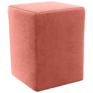 Looks by W.Joop Hocker Looks XX , Rosa , Textil , Uni , Füllung: Schaumstoff , quadratisch , 38x47x38 cm , FSC MIX , Stoffauswahl , Wohnzimmer, Hocker, Sitzhocker