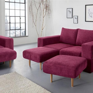 LOOKS by Wolfgang Joop 2,5-Sitzer Looksvb, Verwandlungssofa: aus Sofa wird Sofa mit 2 Hockern, mit Regalfunktion