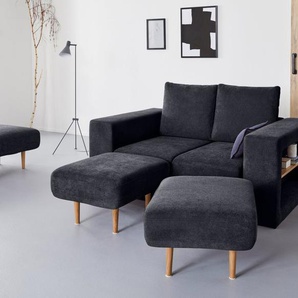 LOOKS by Wolfgang Joop 2-Sitzer Looksvb, Verwandlungssofa: aus Sofa wird Sofa mit 2 Hockern, mit Regalfunktion