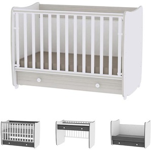 Lorelli Babybett Dream 70 x 140 cm umbaubar Kinderbett Schaukelbett Schreibtisch