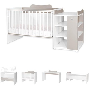 Lorelli Babybett Multi, Jugendbett, Schreibtisch, Wickeltisch, mehrfach umbaubar