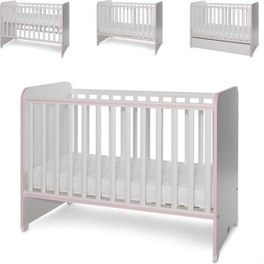 Lorelli Babybett Sweet Dream 124 x 68 x 95 cm Unterbettrahmen mit zwei Ebenen pink 10150540038A