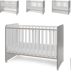 Lorelli Babybett Sweet Dream 124 x 68 x 95 cm Unterbettrahmen mit zwei Ebenen weiß braun 10150540037A