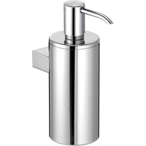Lotion-Spender Plan, aus Metall, verchromt, Inhalt nachfüllbar ca. 250ml, Seifenspender für Bad und Gäste-WC, Wandmontage, Ersatz-Pumpe inklusive,