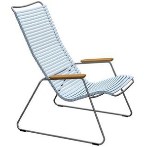 Lounge Chair Click Houe Lamellen hellblau, Designer Henrik Pedersen, 95.5x63x90 cm