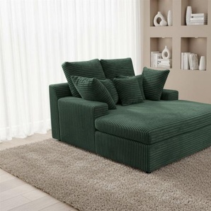 Lounge Chaiselongue AROSA Liege in Stoff Tilia Dunkelgrün