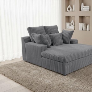 Lounge Chaiselongue AROSA Liege in Stoff Tilia Grau