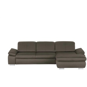Lounge Collection Ecksofa aus Mikrofaser Kathrin ¦ braun ¦ Maße (cm): B: 309 H: 85 T: 195.0
