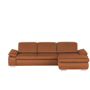 Lounge Collection Ecksofa aus Mikrofaser Kathrin ¦ orange ¦ Maße (cm): B: 309 H: 85 T: 195.0