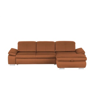 Lounge Collection Ecksofa aus Mikrofaser Kathrin ¦ orange ¦ Maße (cm): B: 309 H: 85 T: 195.0