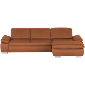 Lounge Collection Ecksofa aus Mikrofaser Kathrin ¦ orange ¦ Maße (cm): B: 309 H: 85 T: 195.0