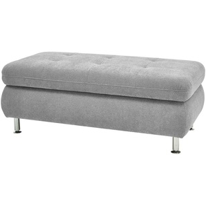Lounge Collection Fußablage mit Stauraum Liora ¦ grau ¦ Maße (cm): B: 129 T: 64.0