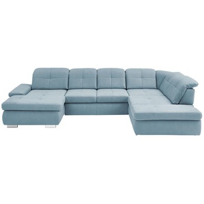 Lounge Collection Wohnlandschaft aus Mikrofaser Affair ¦ blau ¦ Maße (cm): B: 371 H: 100 T: 260.0