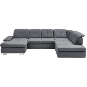 Lounge Collection Wohnlandschaft aus Mikrofaser Affair ¦ grau ¦ Maße (cm): B: 371 H: 100 T: 260.0