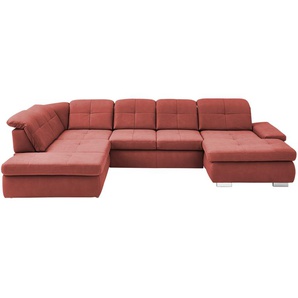 Lounge Collection Wohnlandschaft aus Mikrofaser Affair ¦ rot ¦ Maße (cm): B: 371 H: 100 T: 260.0
