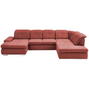 Lounge Collection Wohnlandschaft aus Mikrofaser Affair ¦ rot ¦ Maße (cm): B: 371 H: 100 T: 260