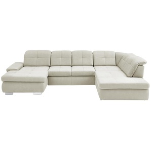 Lounge Collection Wohnlandschaft aus Mikrofaser Affair ¦ weiß ¦ Maße (cm): B: 371 H: 100 T: 260