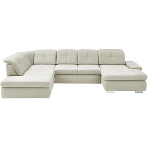 Lounge Collection Wohnlandschaft aus Mikrofaser Affair ¦ weiß ¦ Maße (cm): B: 371 H: 100 T: 260