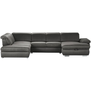 Lounge Collection Wohnlandschaft   Amanda ¦ grau ¦ Maße (cm): B: 379 H: 85 T: 260