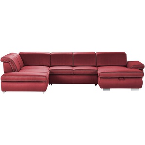 Lounge Collection Wohnlandschaft mit verschiedenen Funktionen Amanda ¦ rot ¦ Maße (cm): B: 379 H: 85 T: 260.0