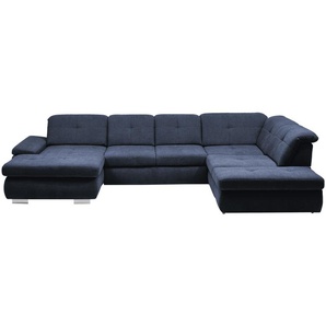 Lounge Collection Wohnlandschaft Flachgewebe  Affair ¦ blau ¦ Maße (cm): B: 371 H: 100 T: 260.0