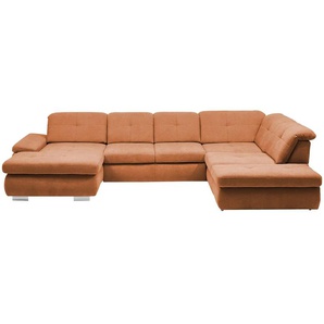 Lounge Collection Wohnlandschaft Flachgewebe Affair ¦ orange ¦ Maße (cm): B: 371 H: 100 T: 260.0
