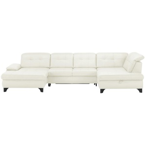 Lounge Collection Wohnlandschaft Leder  Jona ¦ weiß ¦ Maße (cm): B: 368 H: 100 T: 194.0