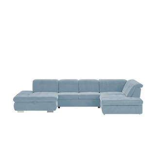 Lounge Collection Wohnlandschaft mit verschiedenen Funktionen Spencer ¦ blau ¦ Maße (cm): B: 382 H: 102 T: 260.0