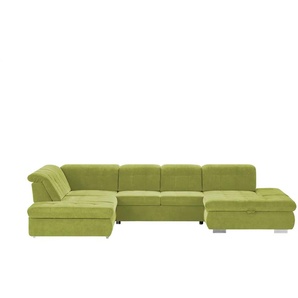 Lounge Collection Wohnlandschaft mit verschiedenen Funktionen Spencer ¦ grün ¦ Maße (cm): B: 382 H: 102 T: 260.0