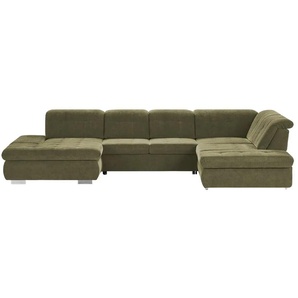 Lounge Collection Wohnlandschaft mit verschiedenen Funktionen Spencer ¦ grün ¦ Maße (cm): B: 382 H: 102 T: 260.0