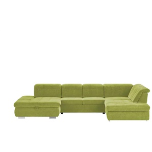 Lounge Collection Wohnlandschaft mit verschiedenen Funktionen Spencer ¦ grün ¦ Maße (cm): B: 382 H: 102 T: 260.0