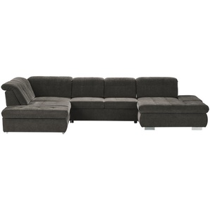 Lounge Collection Wohnlandschaft mit verschiedenen Funktionen Spencer ¦ grau ¦ Maße (cm): B: 382 H: 102 T: 260.0