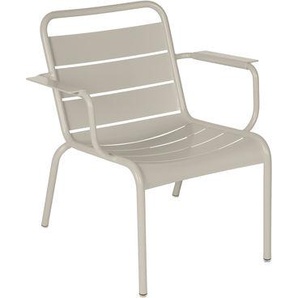 Lounge-Sessel Luxembourg metall grau / Niedrige Sitzfläche - Fermob - Grau