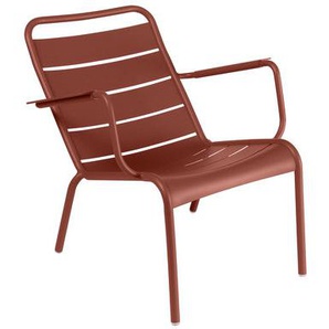 Lounge Sessel Luxembourg metall rot braun / Aluminium - Fermob - Braun