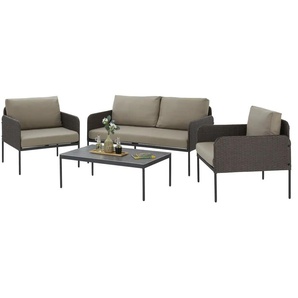 Lounge-Set Elina - braun - Materialmix - 162 cm - 72 cm | Möbel Kraft