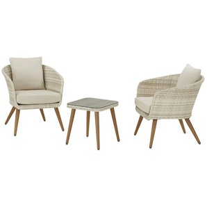 Lounge-Set Groningen - creme - Materialmix | Möbel Kraft