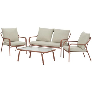 Lounge-Set Nantes - orange - Materialmix - 64,5 cm - 35 cm | Möbel Kraft
