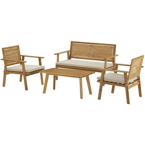 Lounge-Set Tarragona - braun - Materialmix | Möbel Kraft