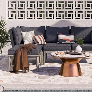 Loungegruppe 4-teilig Variante A 210 x 78 x 136cm Grau